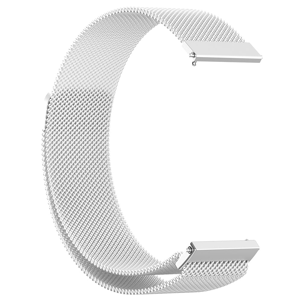 18MM Metal Watch Strap Mesh Milanese Smartwatch Band Replacement - Silver 18MM Metal Watch Strap Mesh Milanese Smartwatch Band Replacement - Silver